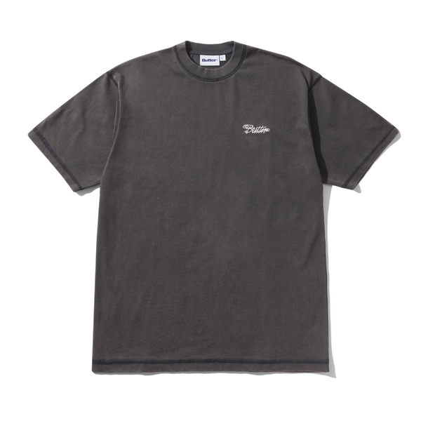 Butter Goods Jive Overlock Stitch Tee, Distressed Black