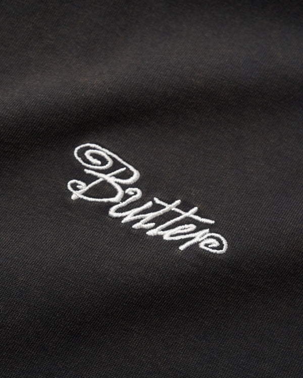 Butter Goods Jive Overlock Stitch Tee, Distressed Black
