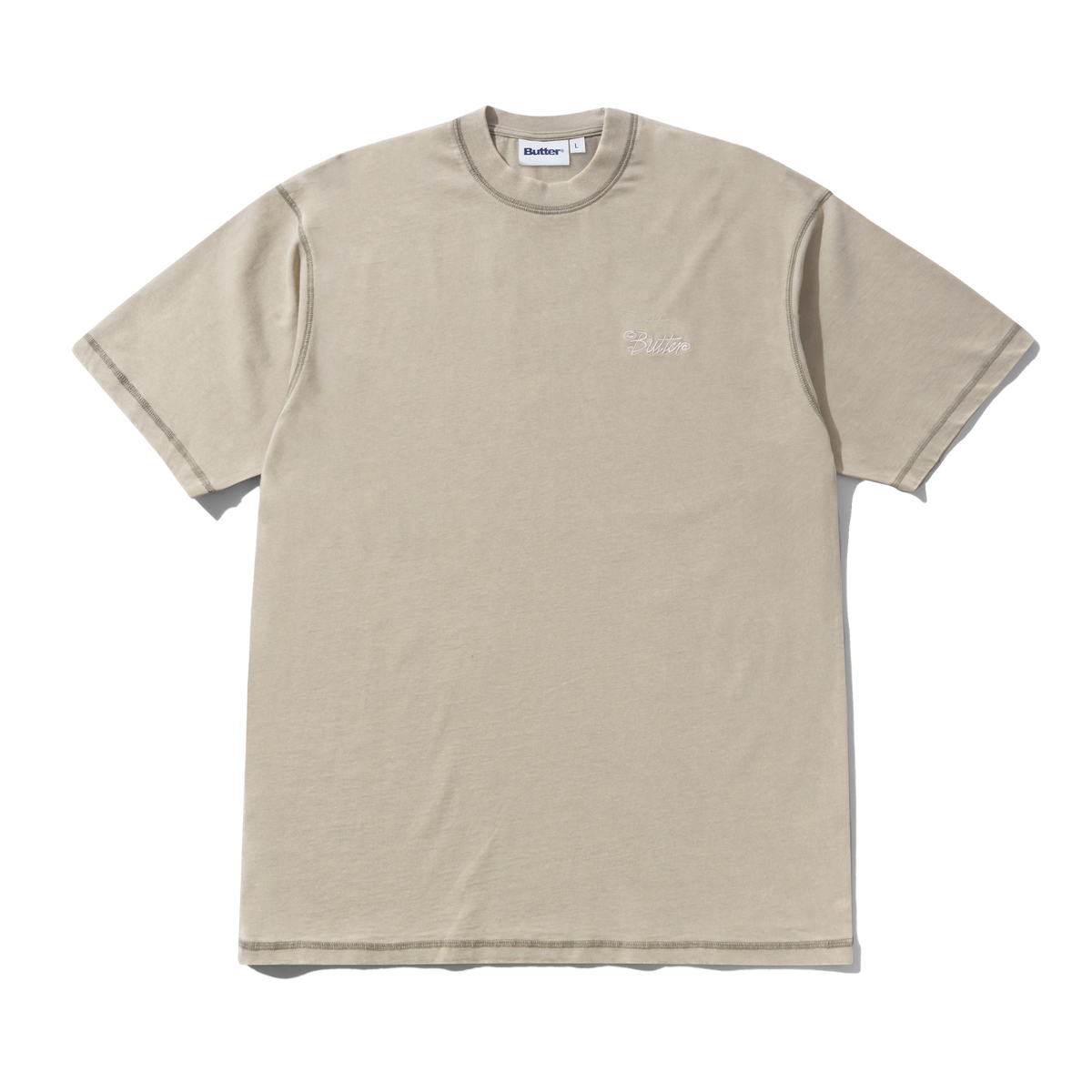 Jive Overlock Stitch Tee, Distressed Cove