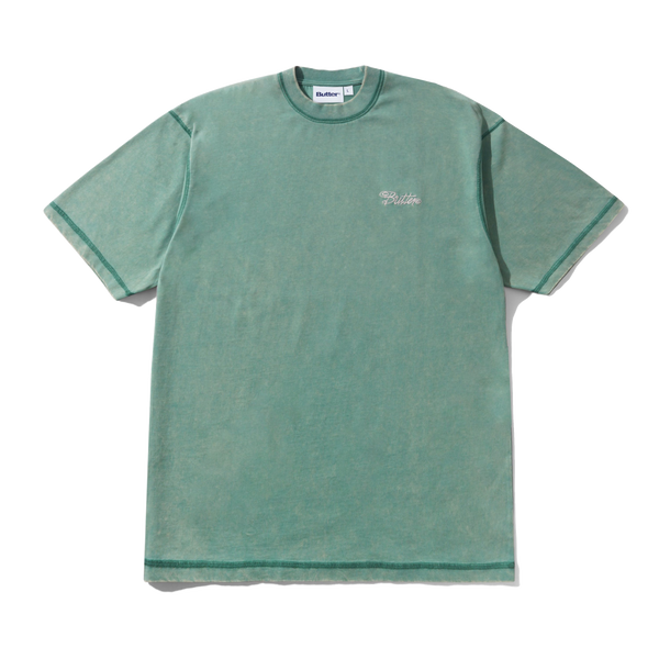 Butter Goods Jive Overlock Stitch Tee, Distressed Jade