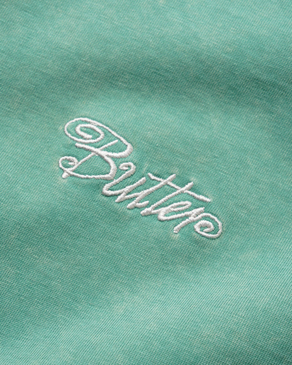 Butter Goods Jive Overlock Stitch Tee, Distressed Jade