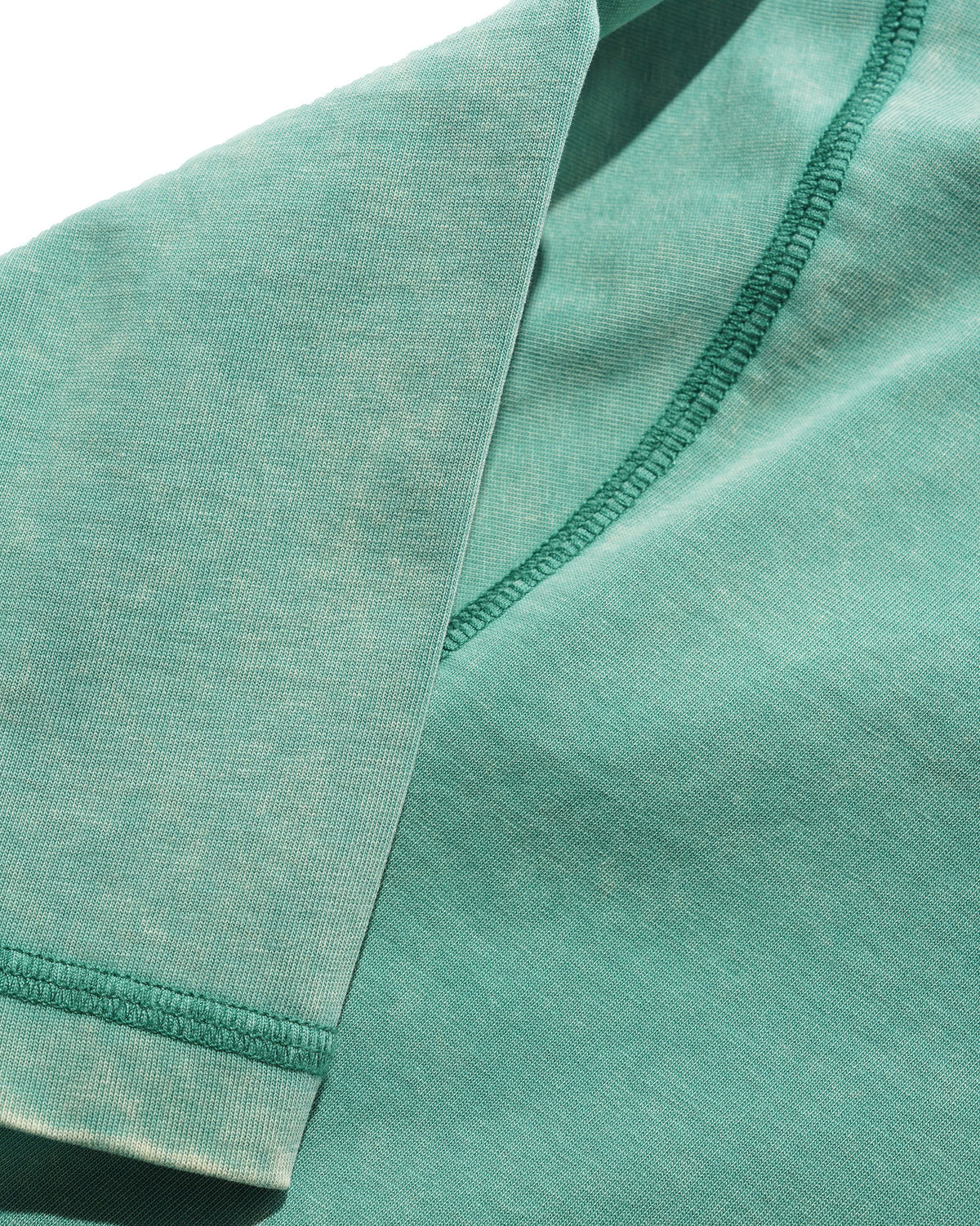 Jive Overlock Stitch Tee, Distressed Jade
