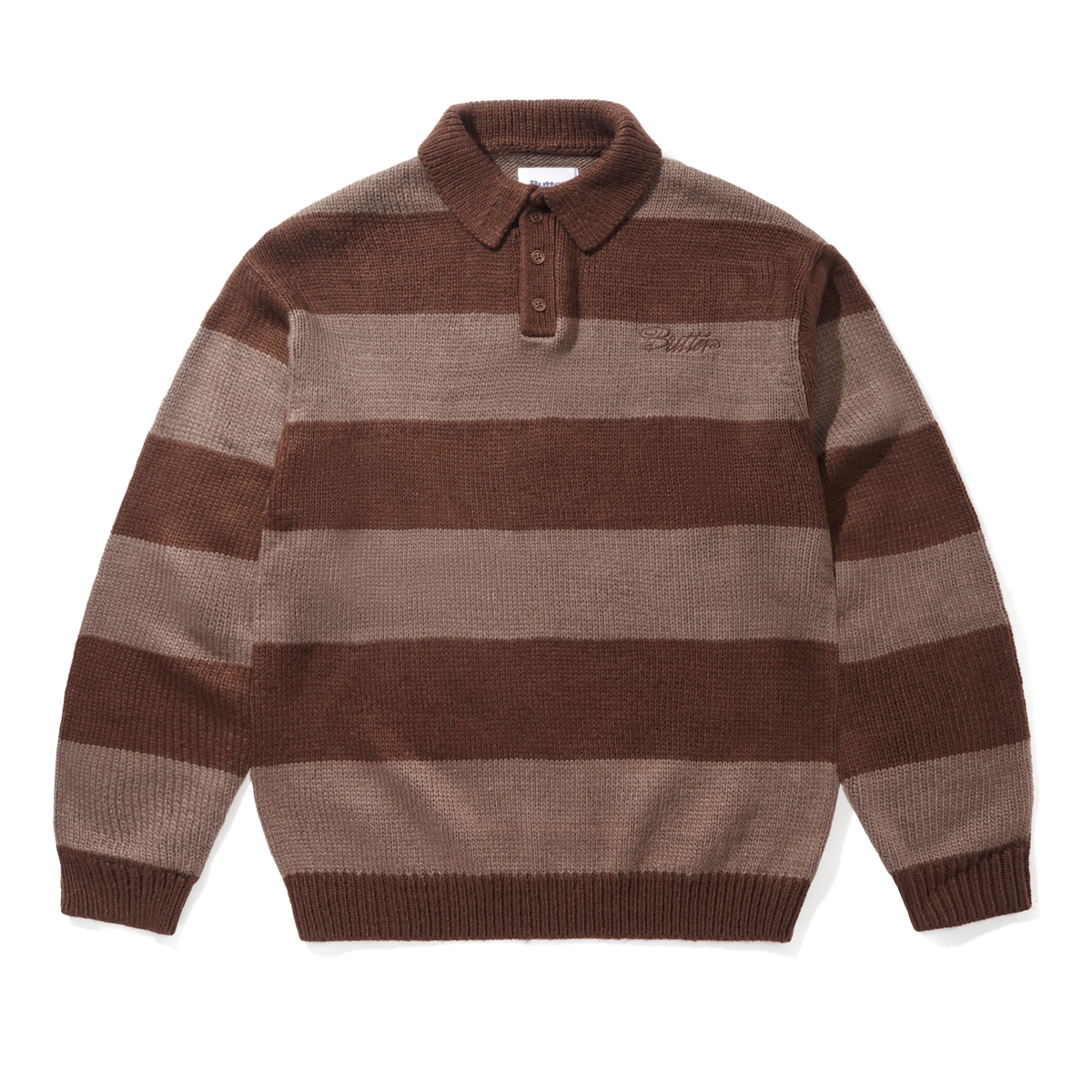 Jive Stripe Knit Sweater, Chocolate