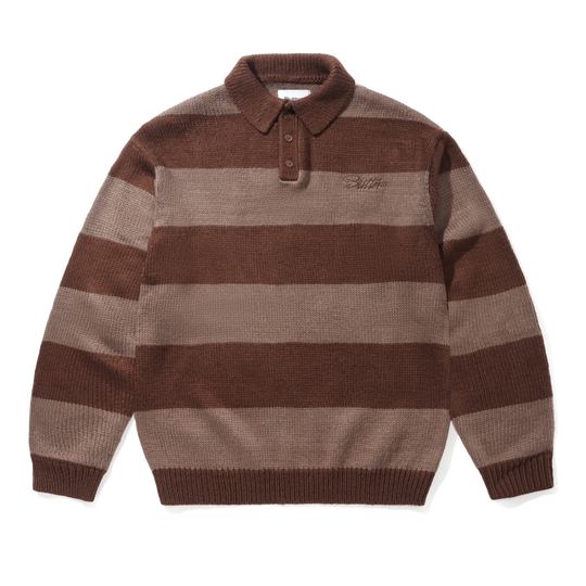 Jive Stripe Knit Sweater, Chocolate