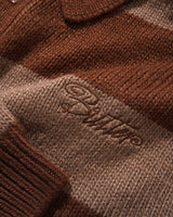 Jive Stripe Knit Sweater, Chocolate