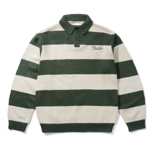 Jive Stripe Knit Sweater, Forest / Cream
