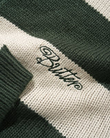 Jive Stripe Knit Sweater, Forest / Cream