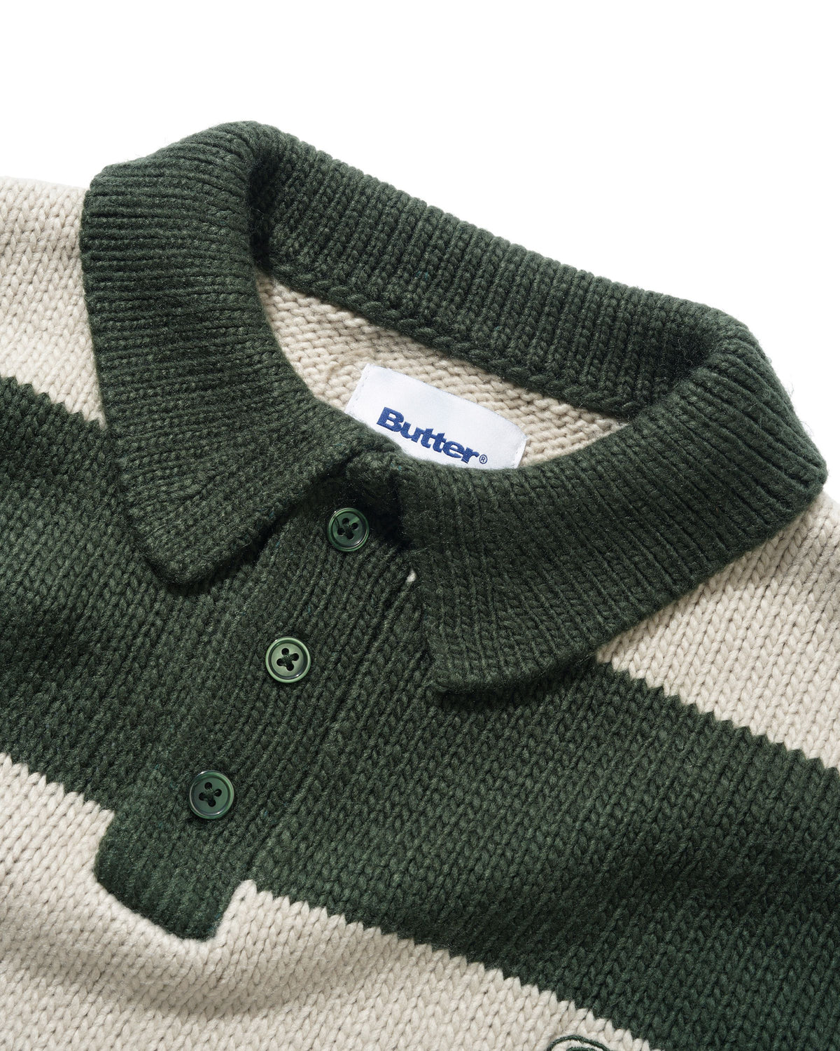 Jive Stripe Knit Sweater, Forest / Cream