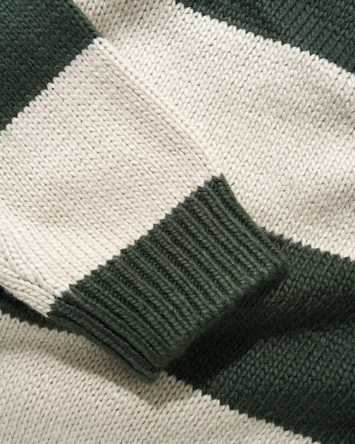 Jive Stripe Knit Sweater, Forest / Cream