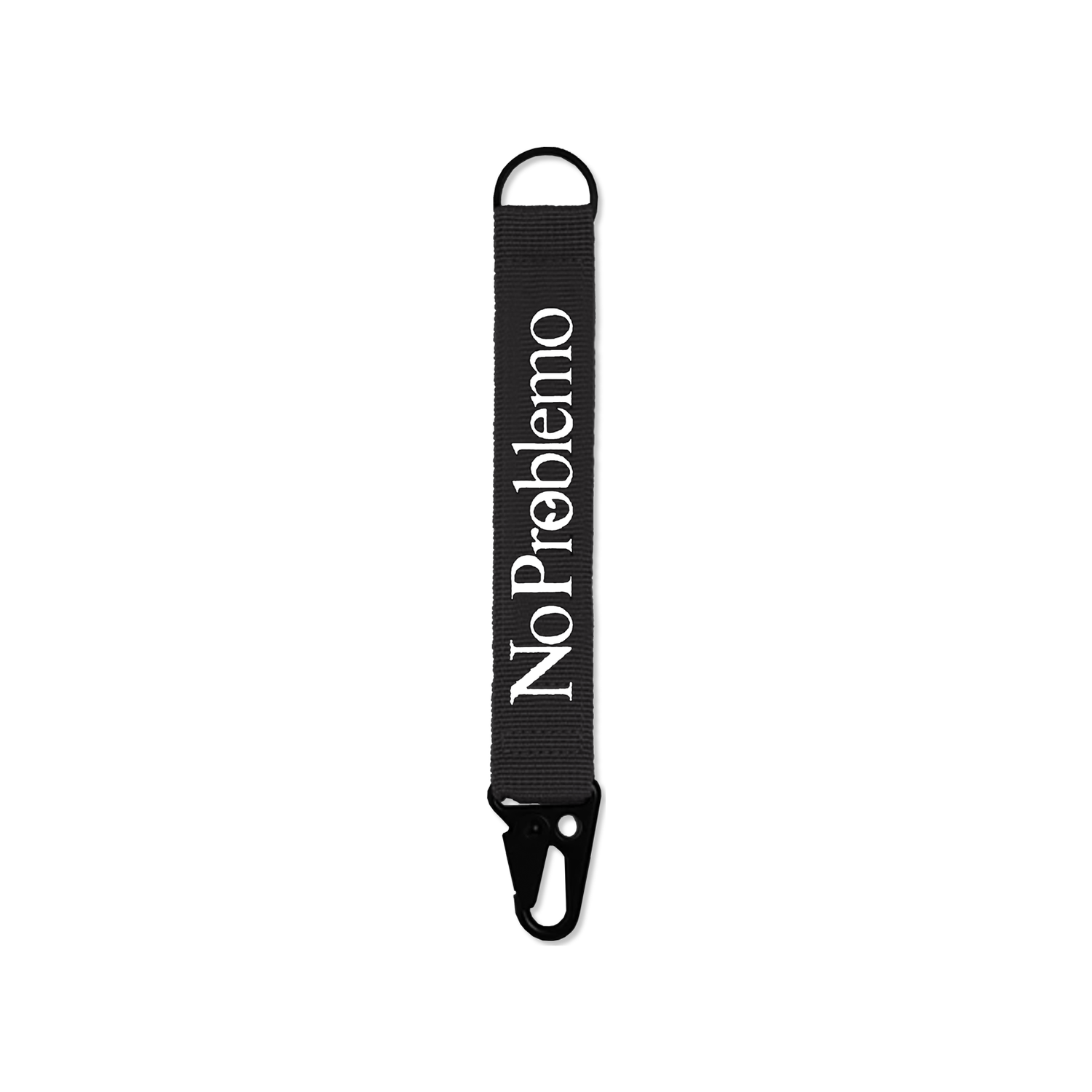 Mini Problemo Carabiner Keychain, Black