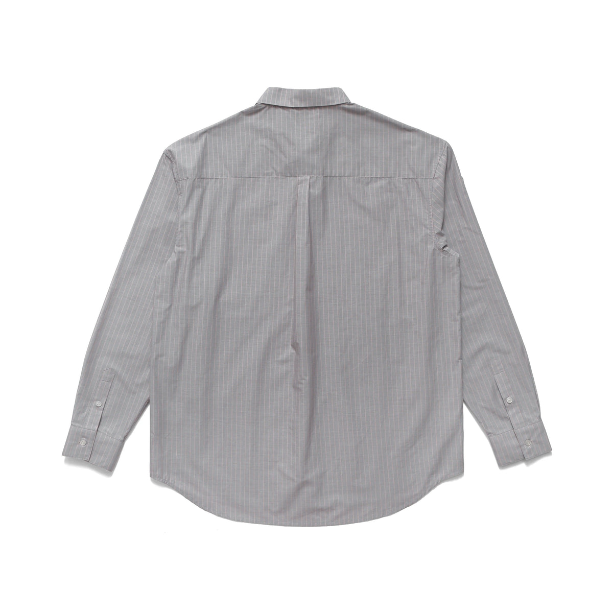 L/S Button Up Shirt, Grey / Peach