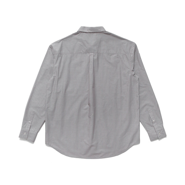 Metalwood L/S Button Up Shirt, Grey / Peach