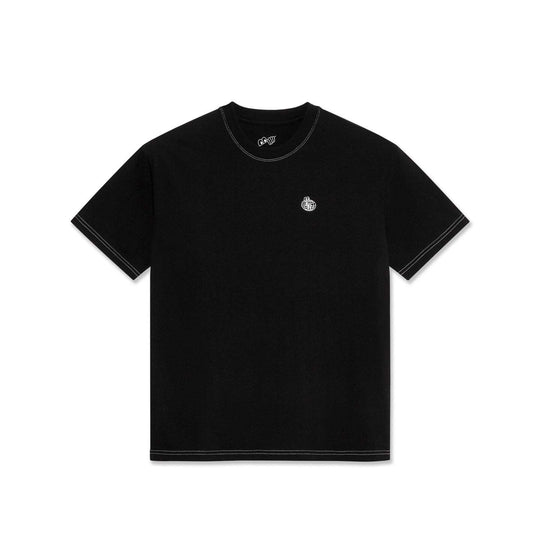 Small Atlas Contrast Stitch Tee, Black