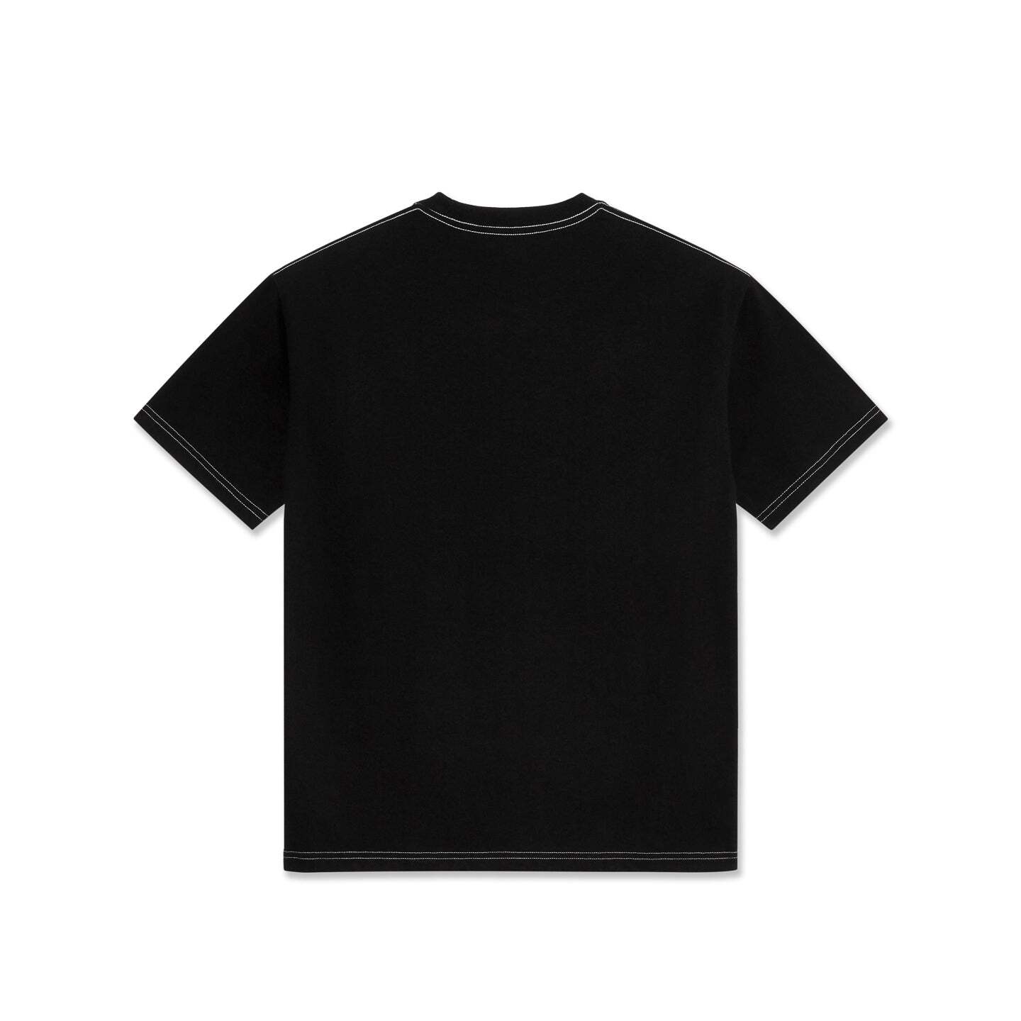 Small Atlas Contrast Stitch Tee, Black