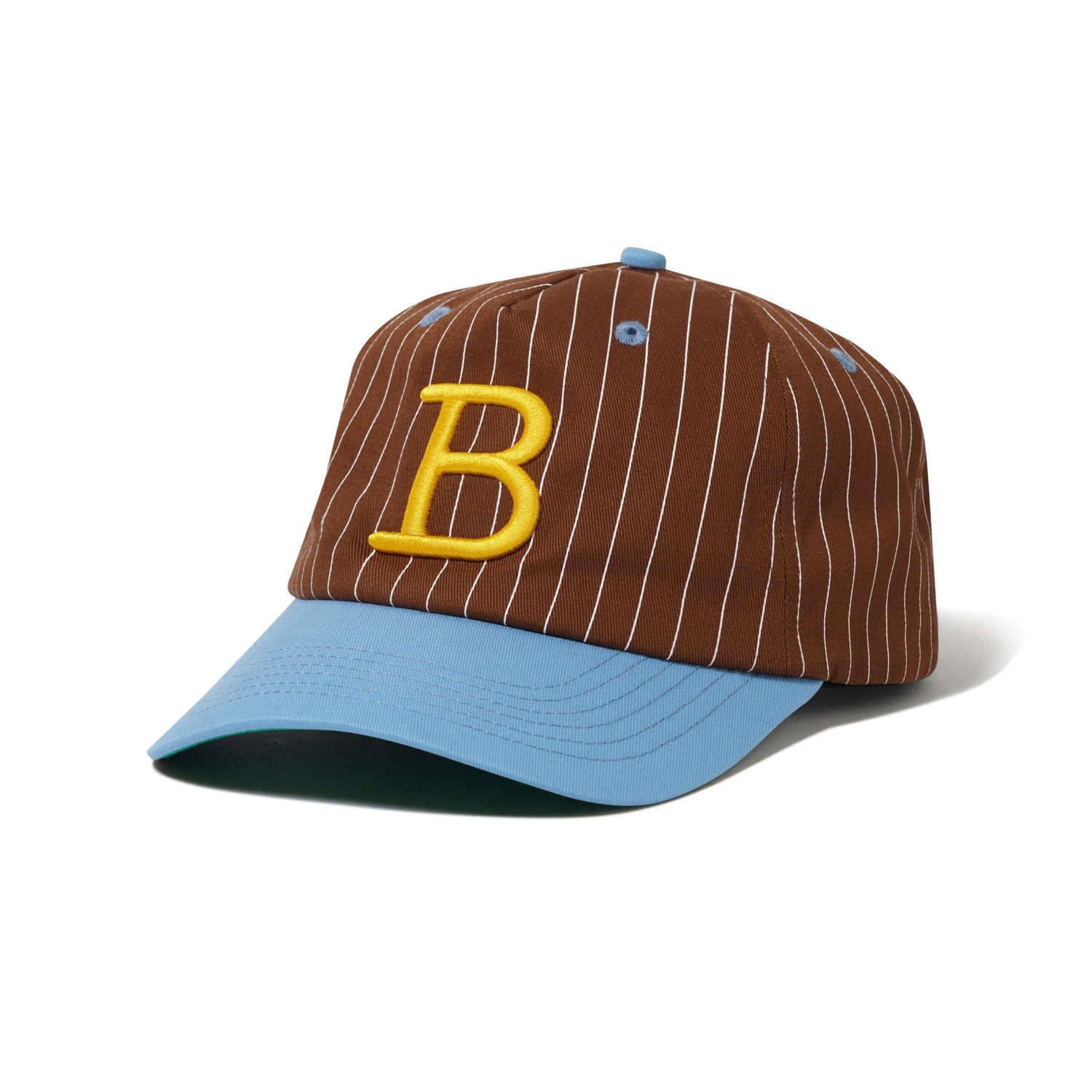 League Baseball Cap, Brown / Sky Blue