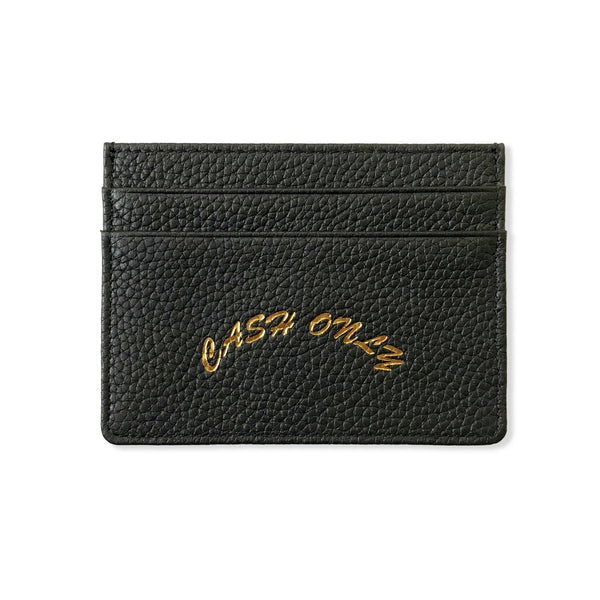 Cash Only Leather Cardholder, Black