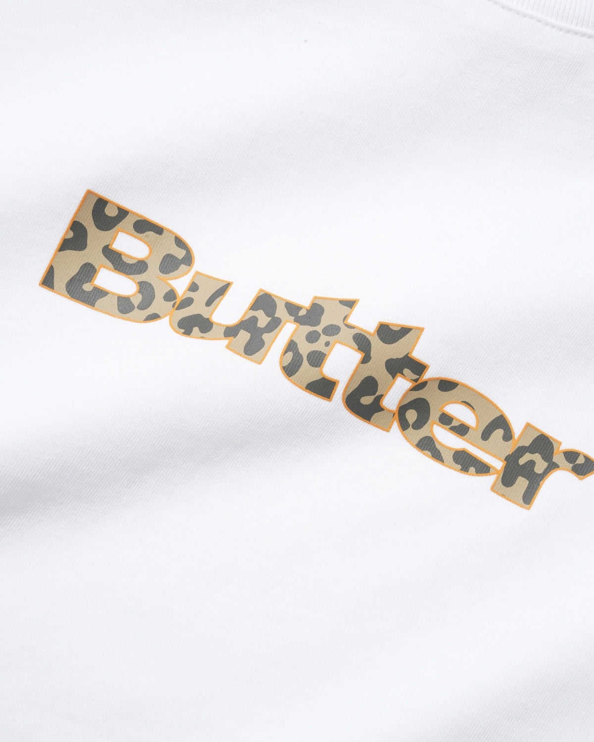 Leopard Print Logo Tee, White