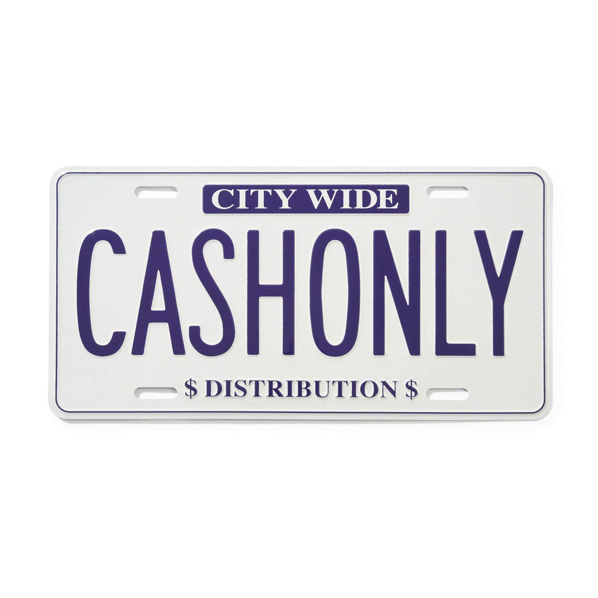 License Plate, White