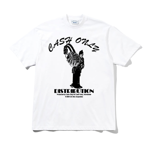 Cash Only Listen Tee, White