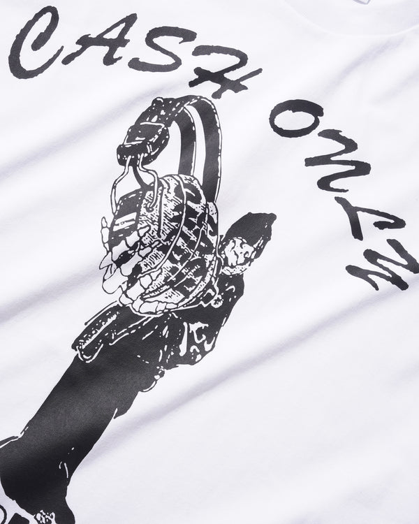 Cash Only Listen Tee, White