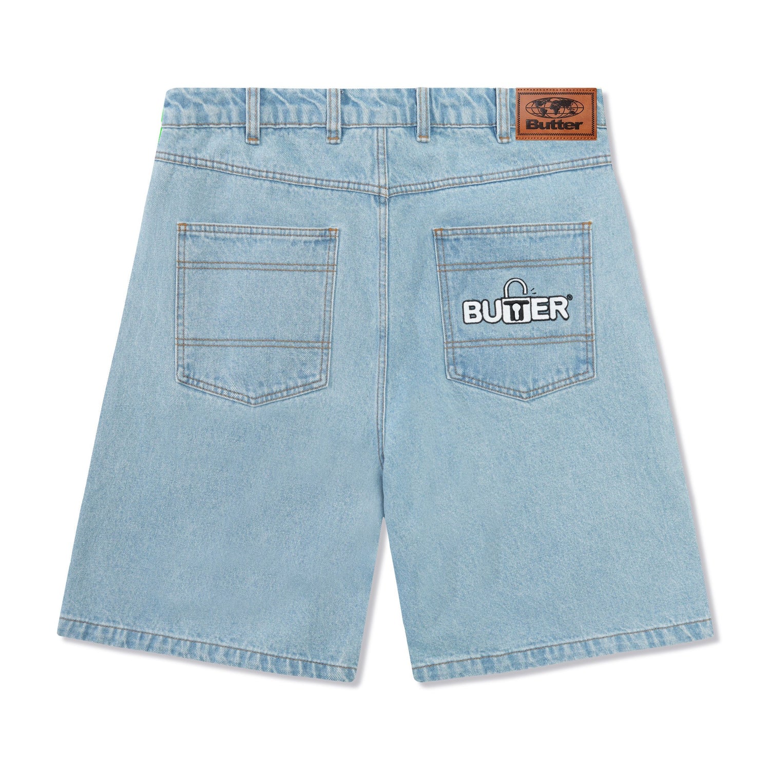 Lock Denim Shorts, Light Indigo