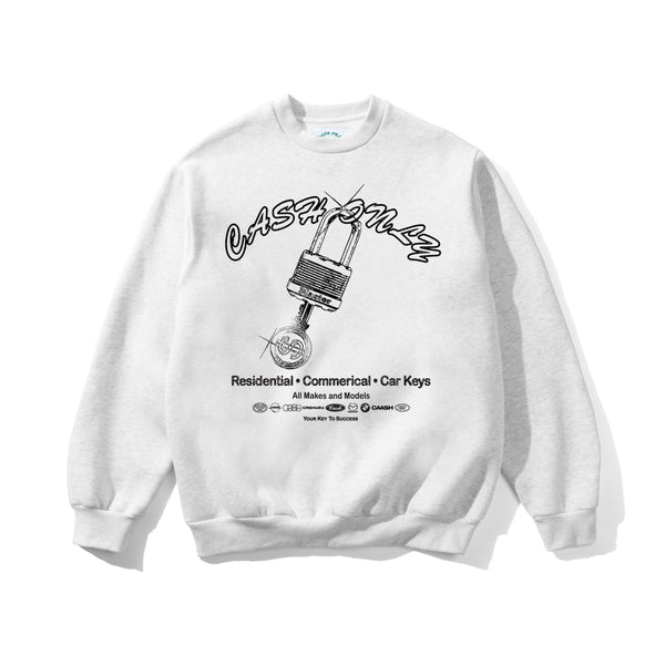 Cash Only Locksmith Crewneck, Ash
