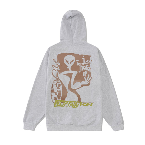 Lo-Fi Alien Pullover Hood, Ash Grey