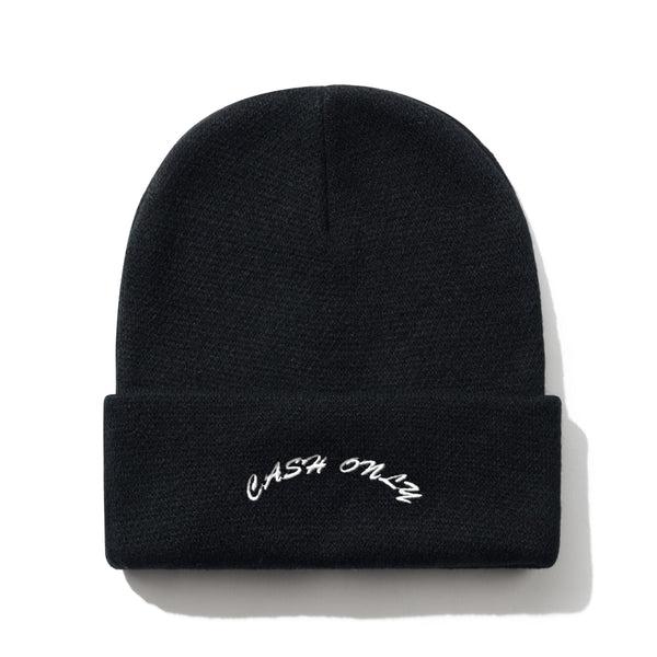 Cash Only Logo Beanie, Black