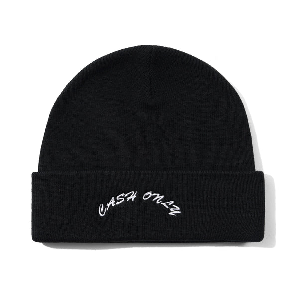 Cash Only Logo Beanie, Black