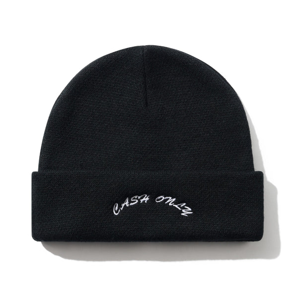 Cash Only Logo Beanie, Black
