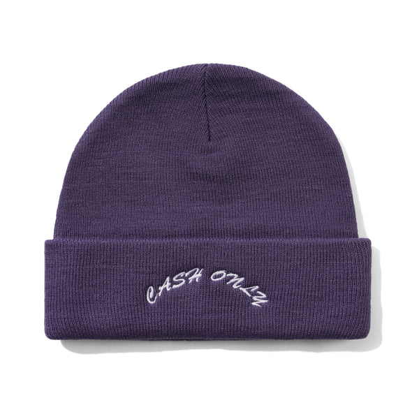 Cash Only Logo Beanie, Dusk