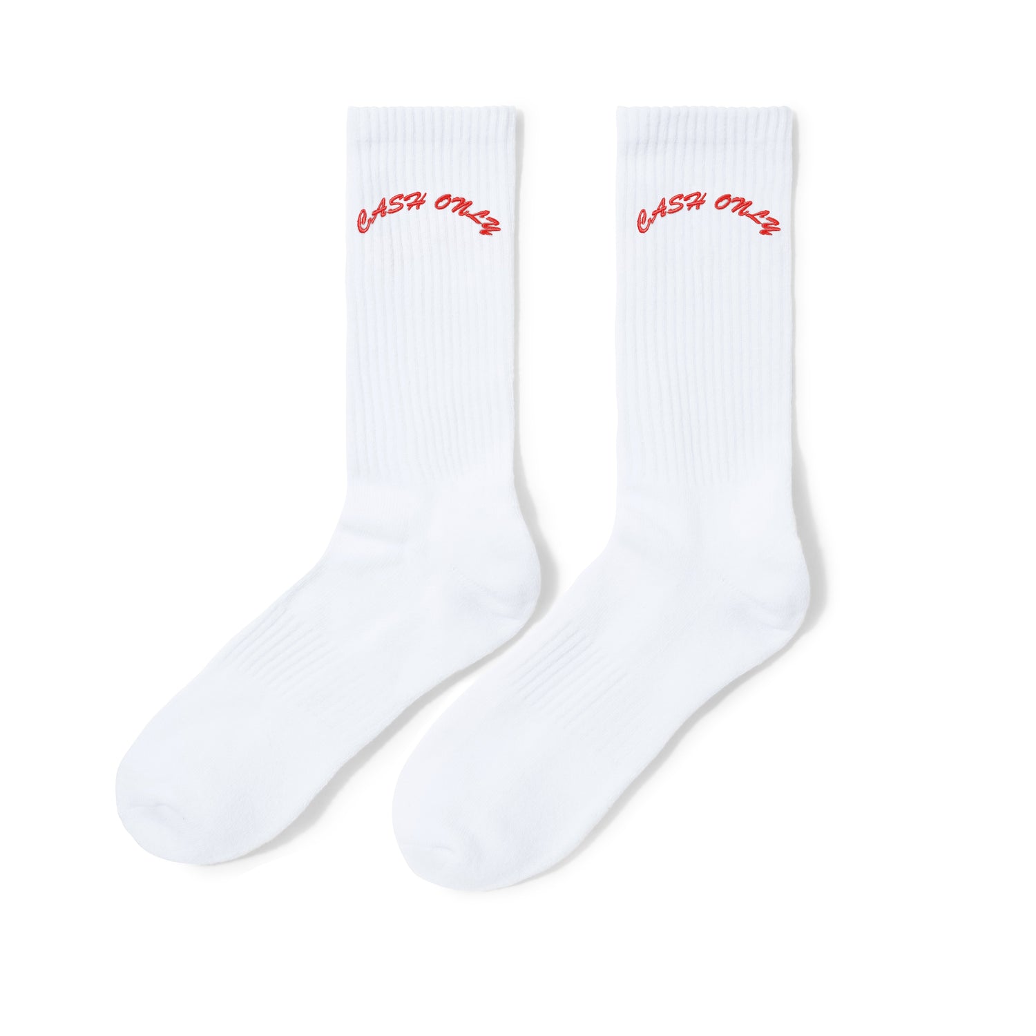 Logo Crew Socks, White