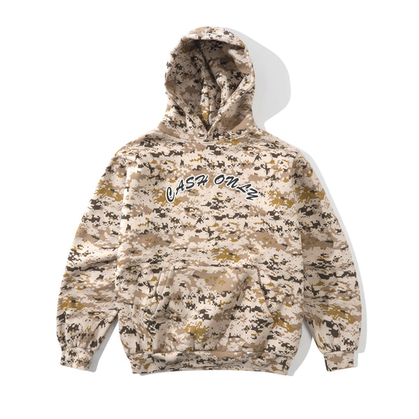 Cash Only Logo Pullover Hood, Camo