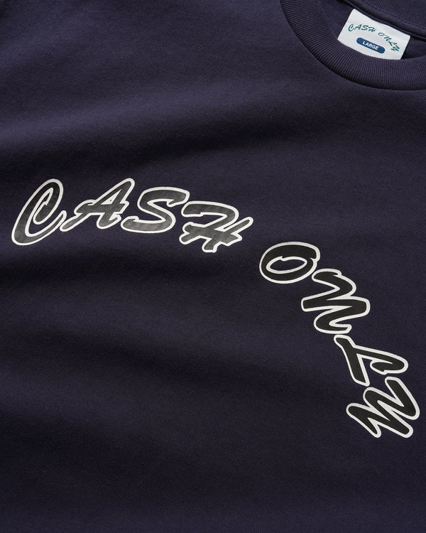 Cash Only Logo Tee, Navy