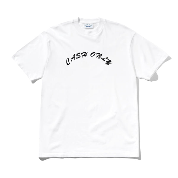 Cash Only Logo Tee, White