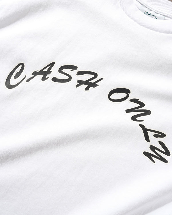 Cash Only Logo Tee, White