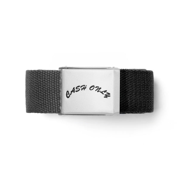 Cash Only Logo Web Belt, Black