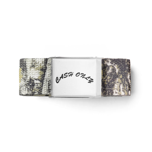 Cash Only Logo Web Belt, Foliage Camo