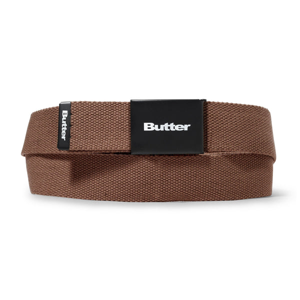 Butter Goods Logo Woven Belt, Brown