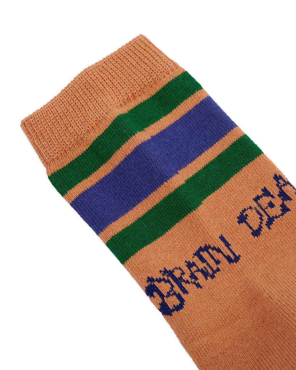 Logo Striped Quarter Sock, Orange