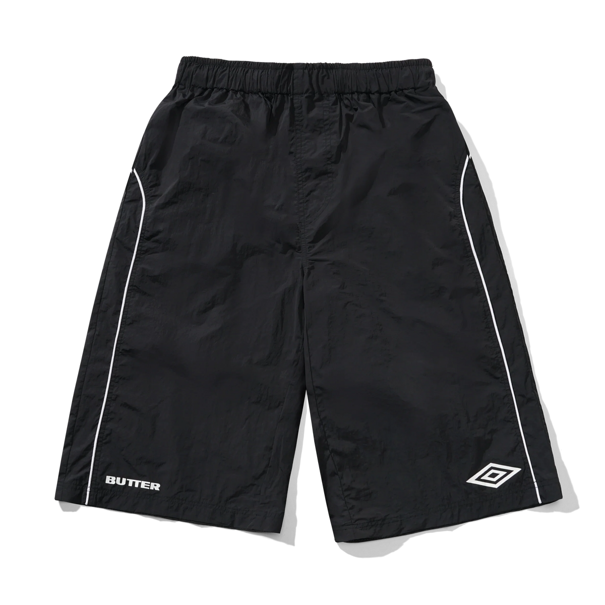 Long Track Shorts, Black