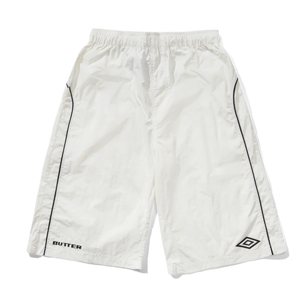 Butter Goods Long Track Shorts, White