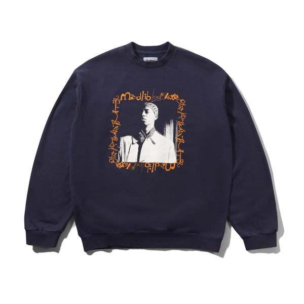 Butter Goods Loop Digga Crewneck, Washed Navy