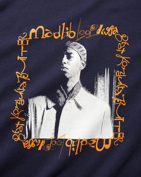 Butter Goods Loop Digga Crewneck, Washed Navy