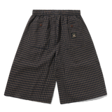 Loose Shorts, Brown Seersucker Plaid