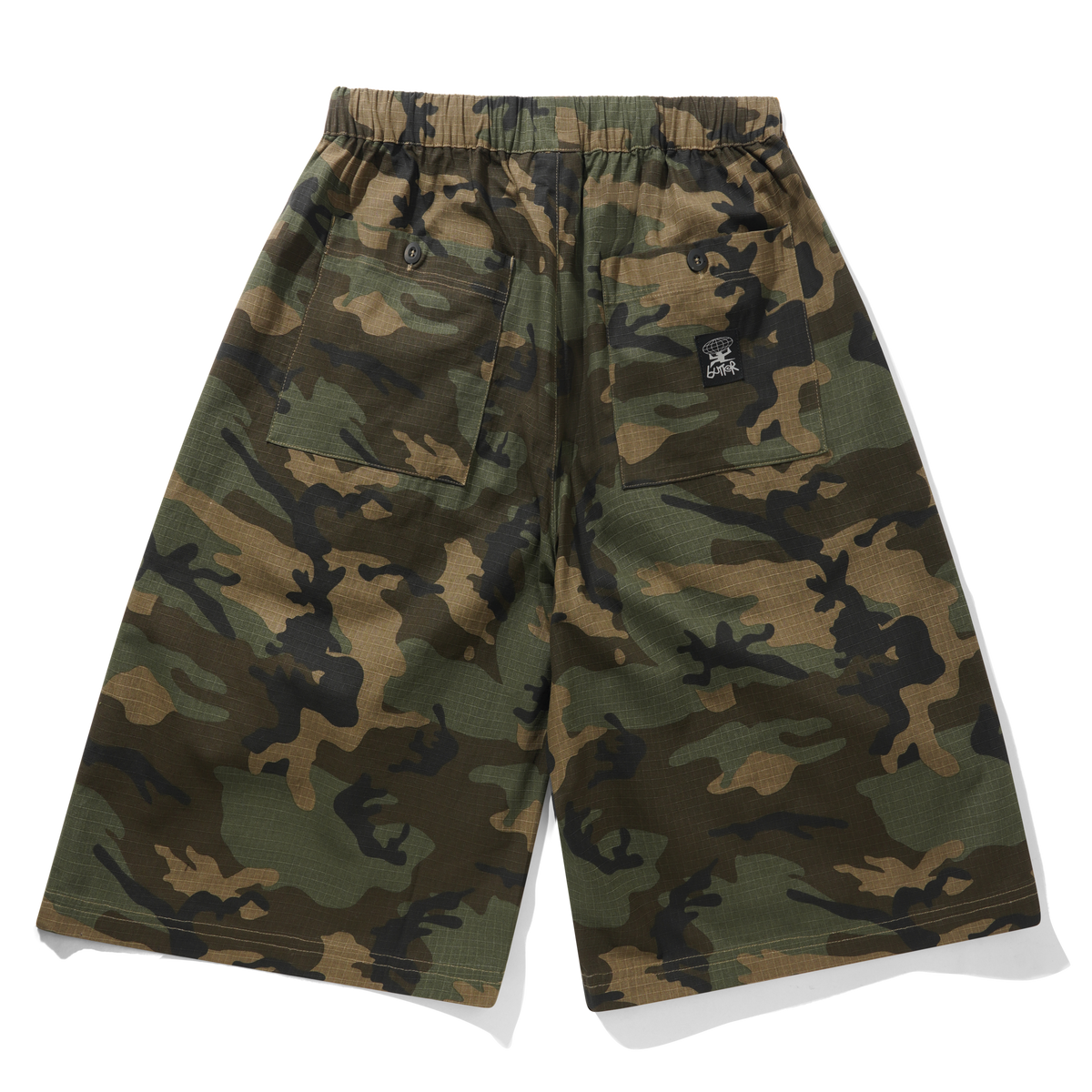 Loose Shorts, Woodland Ripstop Camo