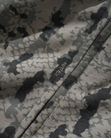 Lowland Camo Zip-Thru Hood, Washed Black