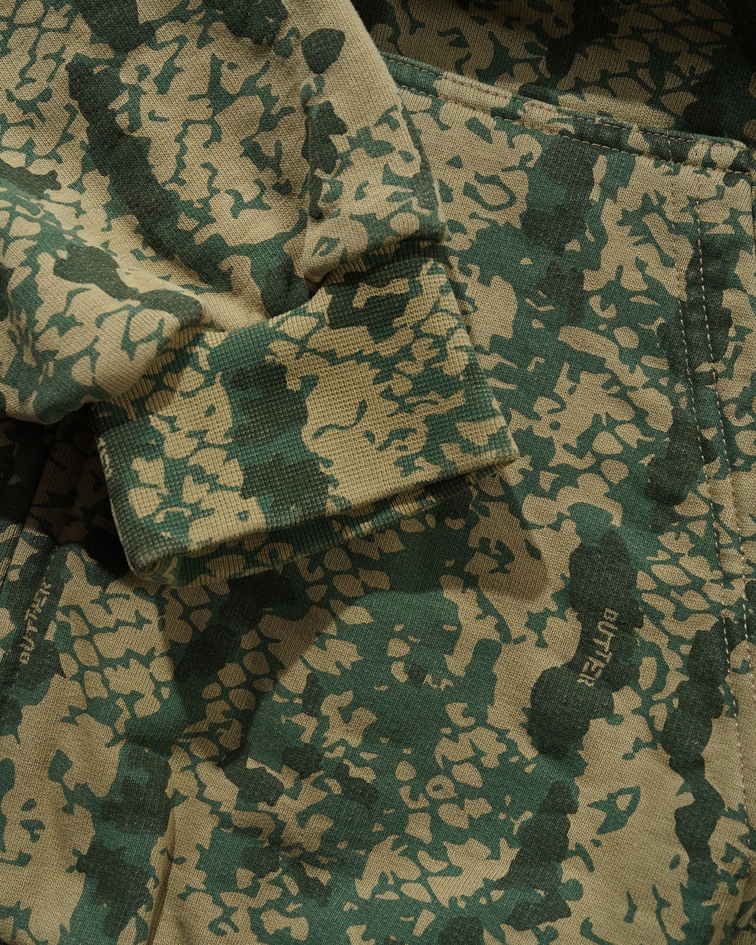Lowland Camo Zip-Thru Hood, Washed Green