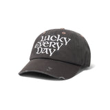 Lucky Every Day 6 Panel Cap, Washed Charcoal