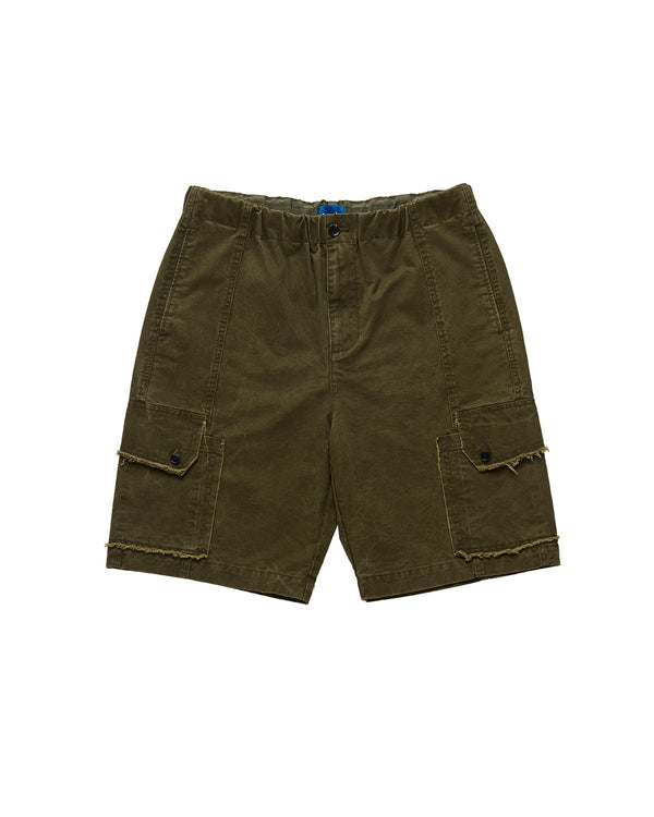 Larriet Frayed Cargo Short, Olive